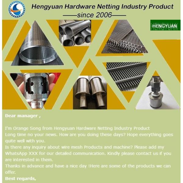 Wedge Wire Water Filter Nozzle Strainer For Water Treatments