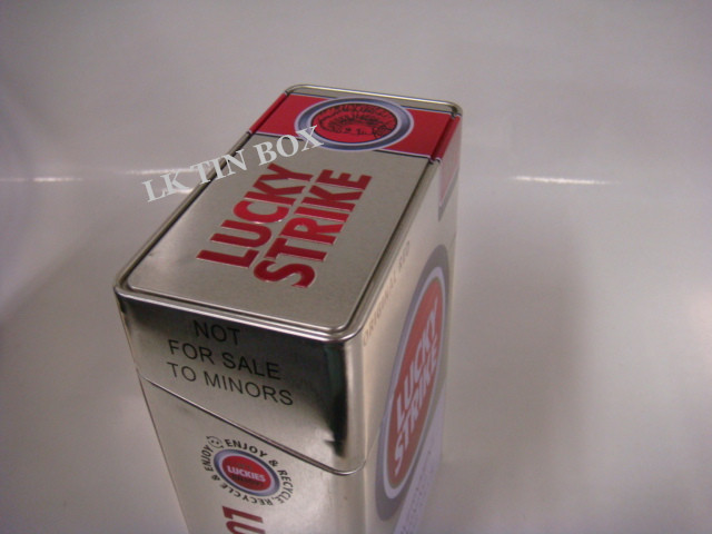 Antique Cigarette Tin Can 10 Pack Large Jumbo Lucky Strike And London