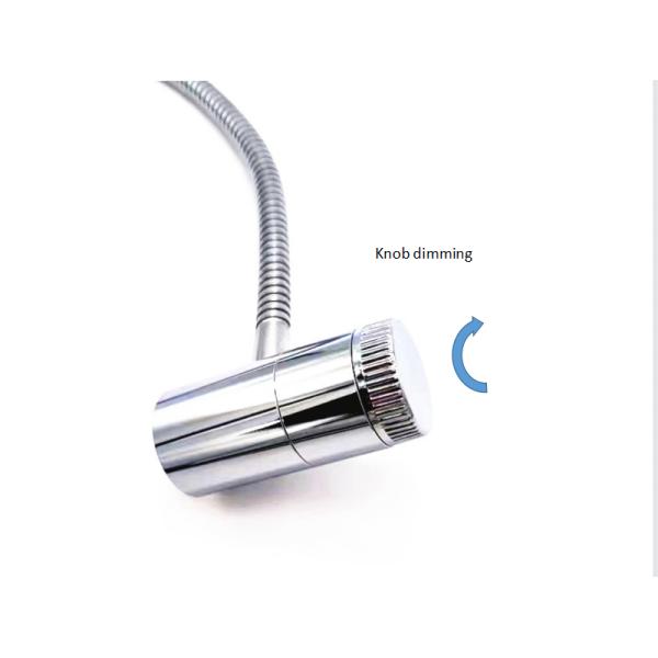 Flexible Gooseneck LED Bedside Headboard Desk Reading Lamp with 4 Step Dimming Switch