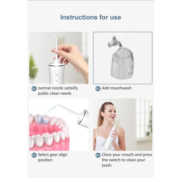 30-120PSI Dental Portable Water Flosser Household OEM Jet For Teeth Washing