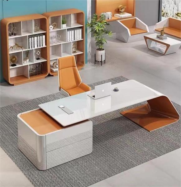 Modern Executive Office Desk Table for Boss Manager Luxury Furniture