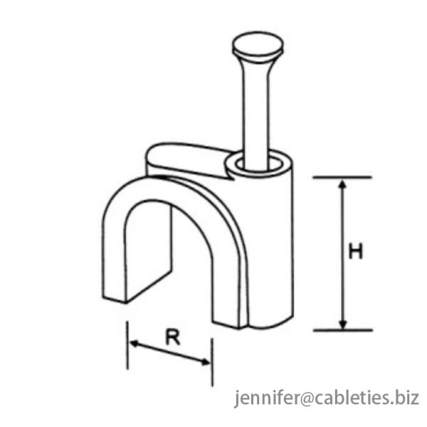 DEMOELE High Demand Products PE material Electrical Wire Plastic Round Nail Cable Wall Clips with round screw