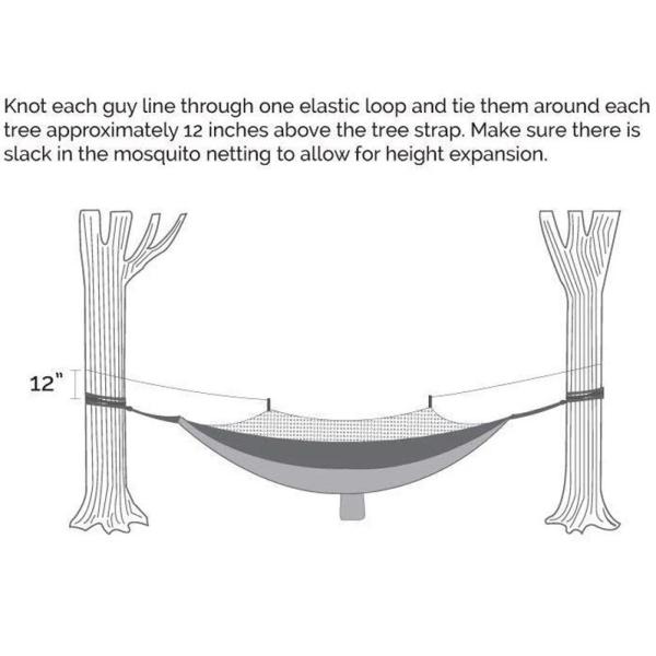 Weatherproof 70D Nylon L260cm Portable Camping Hammock