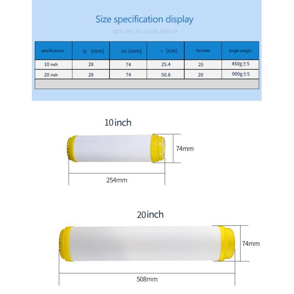 10 дюймовый предварительный фильтр ионного обмена смолы смягчающий фильтр для очистки воды