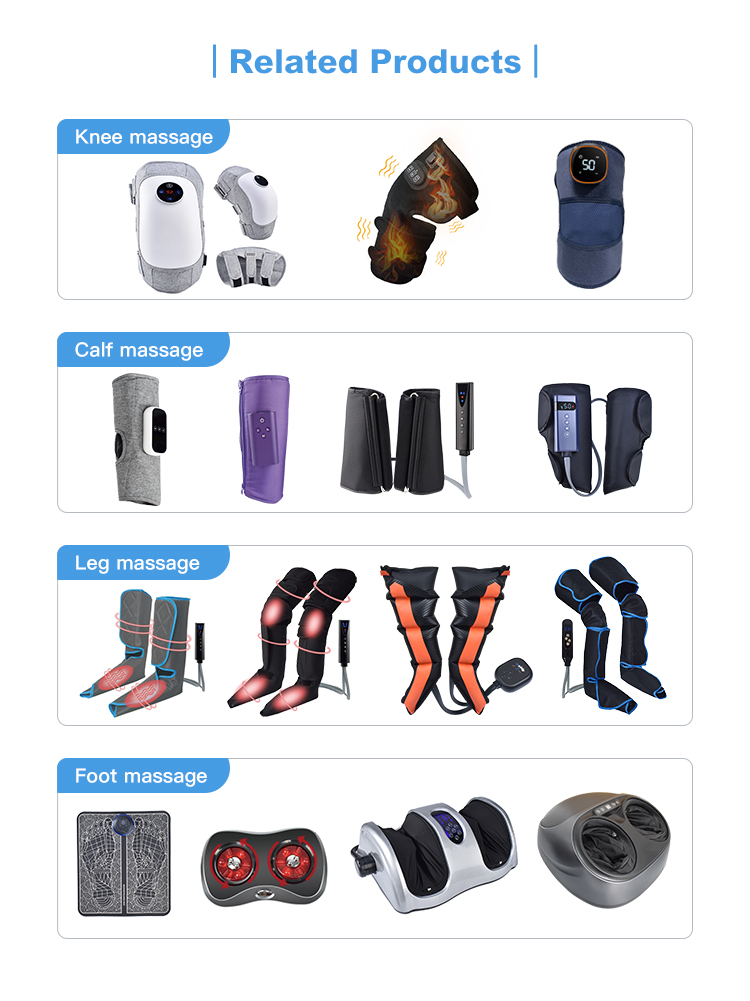 Rechargeable Air Compression Leg Massager with 4 Massage Modes for Blood Circulation and Recovery