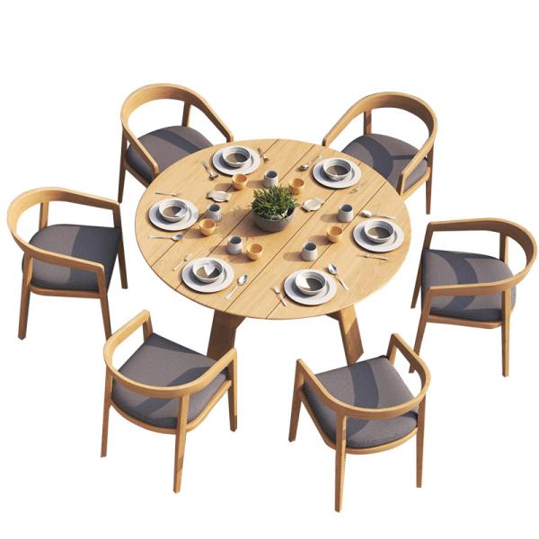 Solid Teak Patio Furniture Modern Outdoor Dinner Sets for Garden Bistro Coffee Table