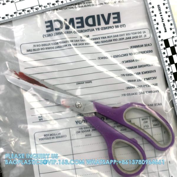 Police evidence bags, Public Safety Evidence Security Bags, Crime Scene Evidence Container, 6 X 8, 100 Pack