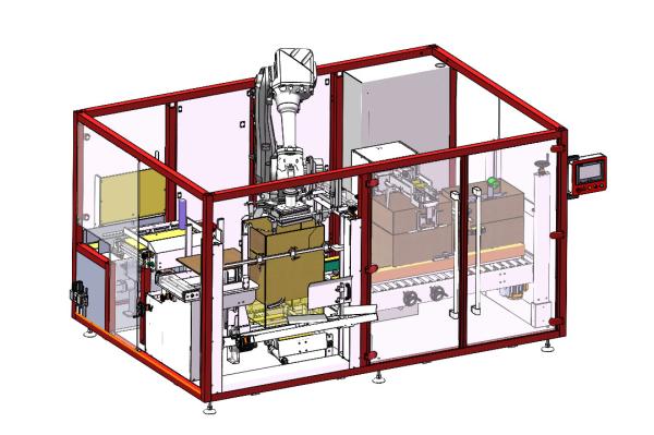 10cases/Min Robotic Top Load Case Packing Machine Automatic Compact
