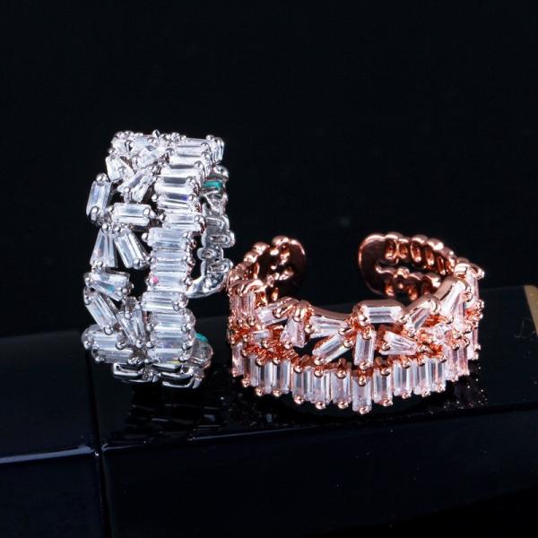 Fashion Copper Gold-Plated zircon Wedding ring women rings rainbow Adjustable Snake lion Ring Wholesale
