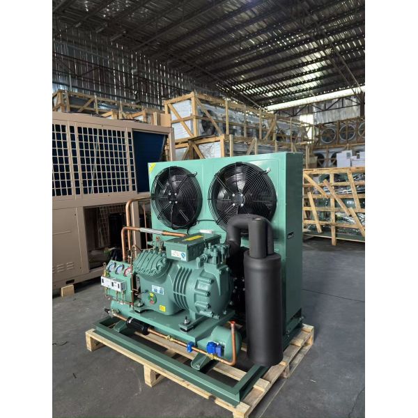 Custom Semi-Hermetic Air Cooled R404a 10HP Motor Refrigeration Compressor Condensing Unit for Automatic Freezer Cold Storage