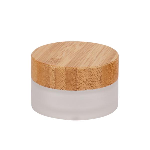10ml 30ml 50ml 100ml 150ml 200ml 250ml Frosted Glass Cream Jar With Bamboo Lid