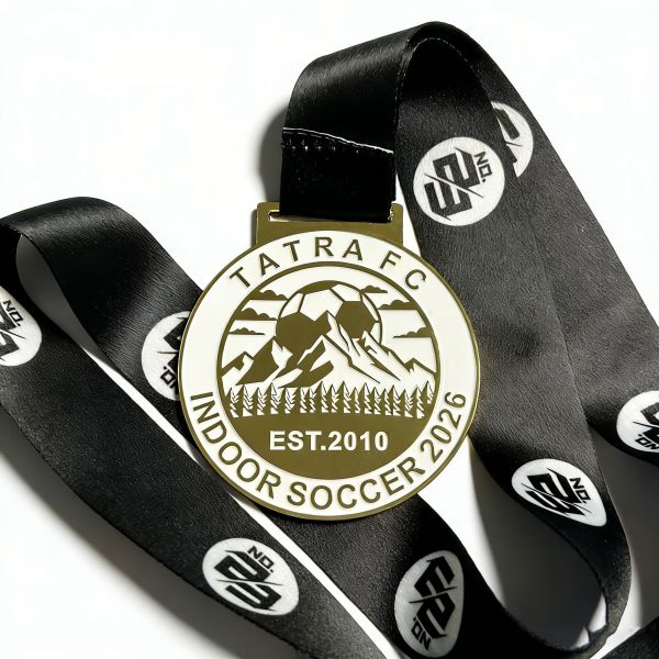 Custom zinc alloy medals with enamel finish are personalized sports awards for any event.