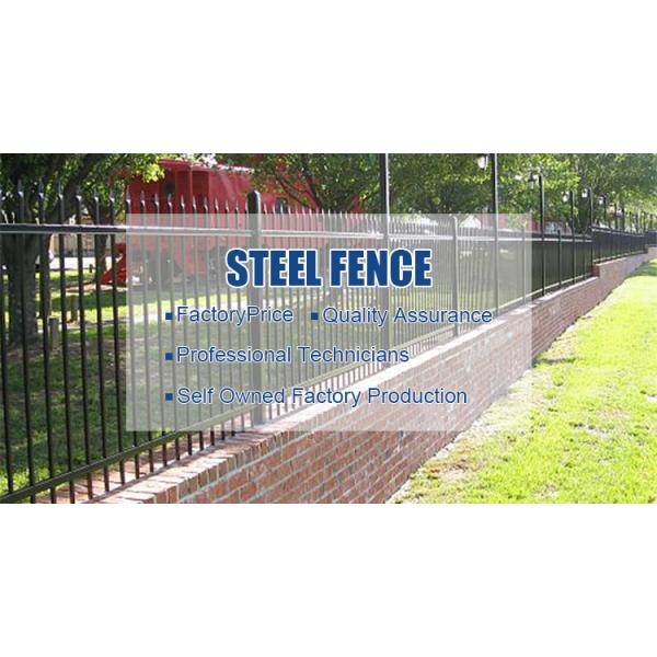 2100mm*2400mm Tubular Picket Fence Heat Treated