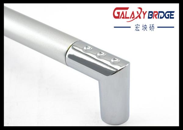 128mm Aluminum Kitchen Cupboard , Zinc Silver Refrigerator Door Pulls Simple Modern Dresser Knobs