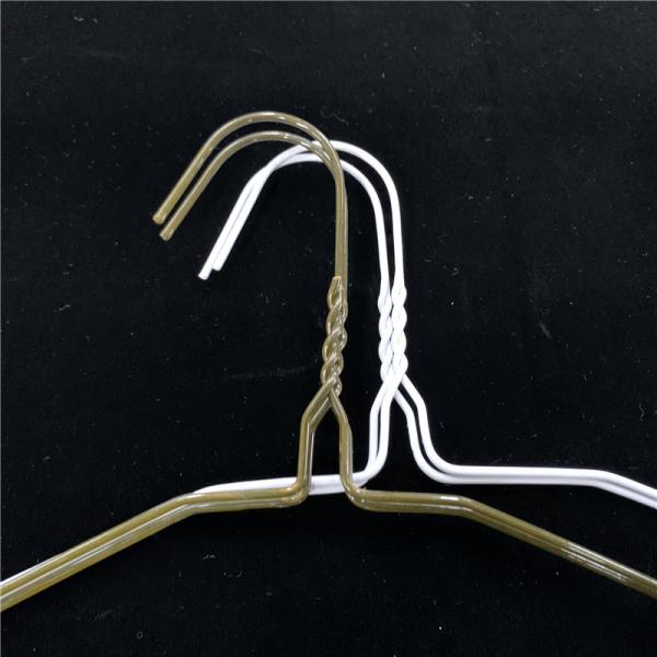White 2.1mm Dress Drying Hanger , Notched Painting Personalized Wire Hangers