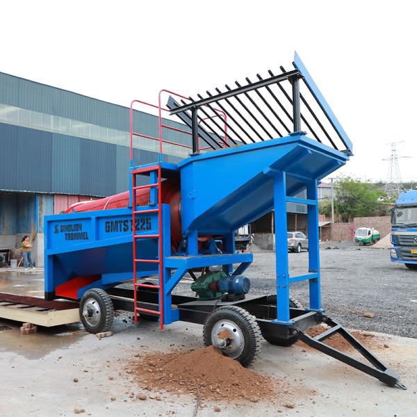 6500 KG Gold Machinery Separator Mobile Gold Trommel Wash Plant