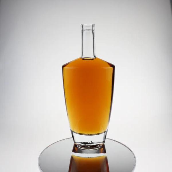 Glass Body Material Custom Glass Bottle for 700ml Super Flint Vodka Spirits Whisky Brandy