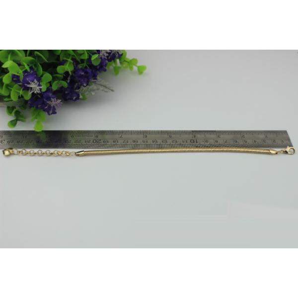 Universal fashion 129 mm length iron material light gold women shoes metal chain buckle with hooks