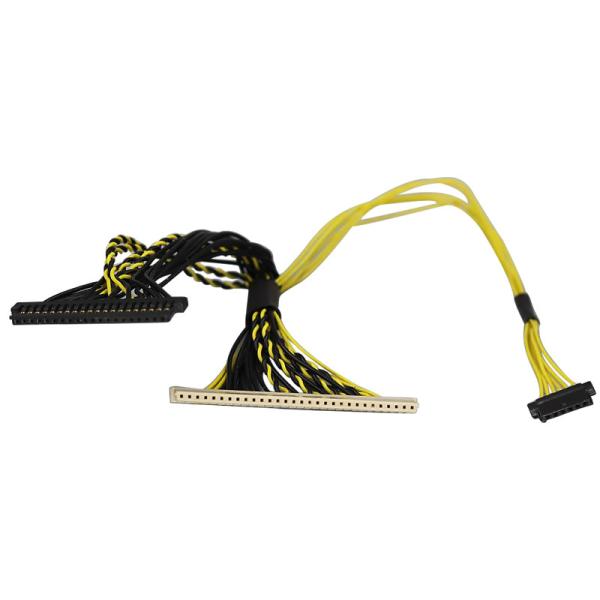 Electronic Lcd Lvds Cable Rubber Silicone Insulated 30pin 40pin Lvds Cable