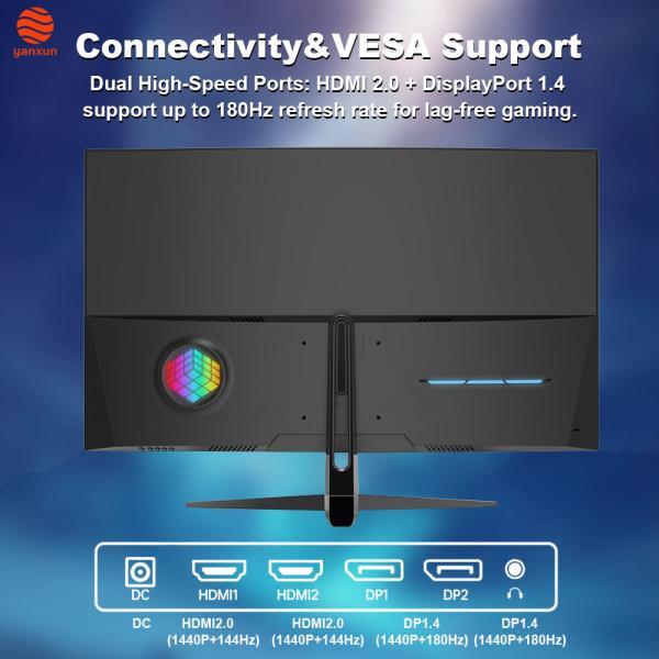 32 Inch QHD Resolution Gaming Monitor 99% SRGB Ultrawide 180Hz Computer Monitor