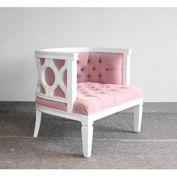 Event wedding tufted upholstery velvet fabric wooden single sofa