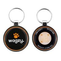 L'émail doux de zinc alliage métallique NFC QR Code Pet ID Tags Tags de chien