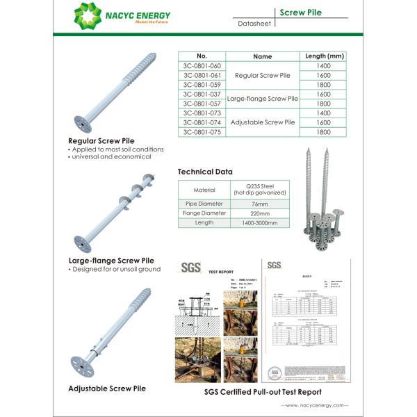 Стальные материальные земные кучи винта куч винта К235 для систем солнечной энергии