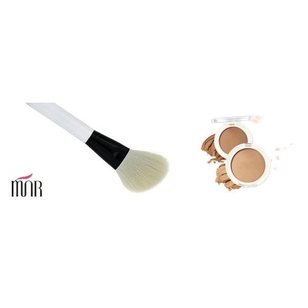 Eco Friendly White Contour Blush Brush / Flat Contour Makeup Brush