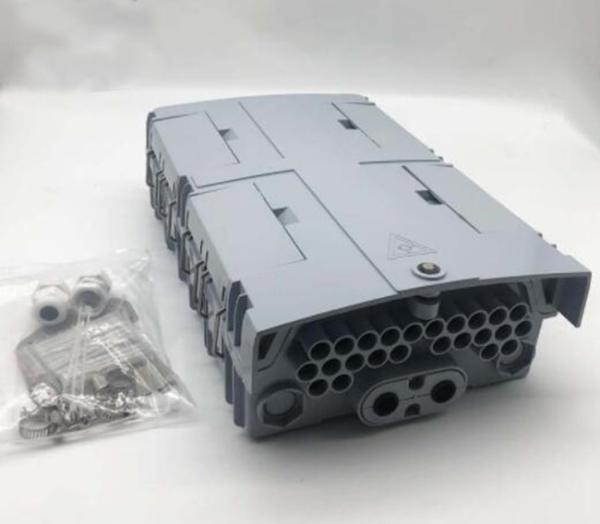 Outdoor Fiber Optic DistributionPC ABS 24 Core Fiber Optic Distribution Box IP65 GREY COLOR