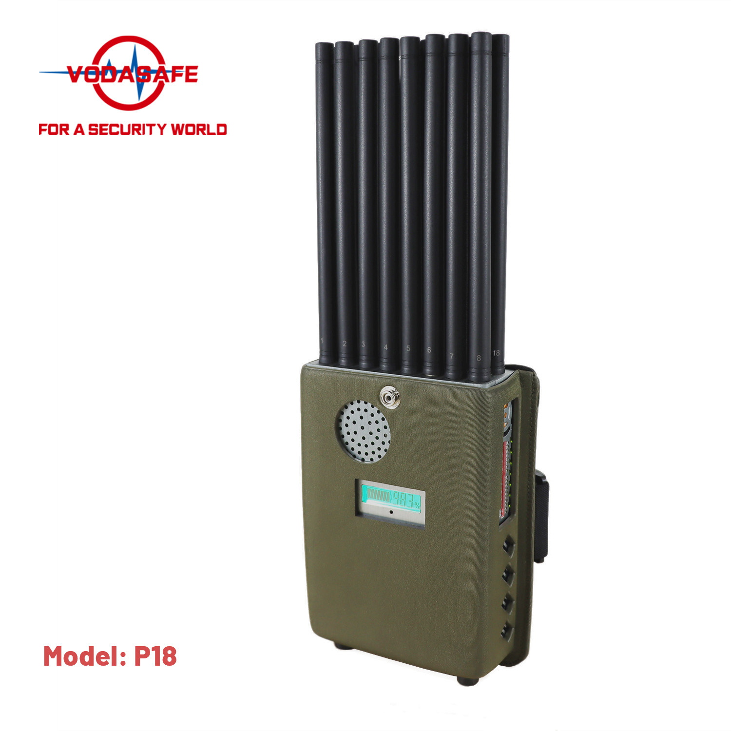 Блокатор мобильного телефона CDMA GSM 16W алюминиевый 18 частот 25m