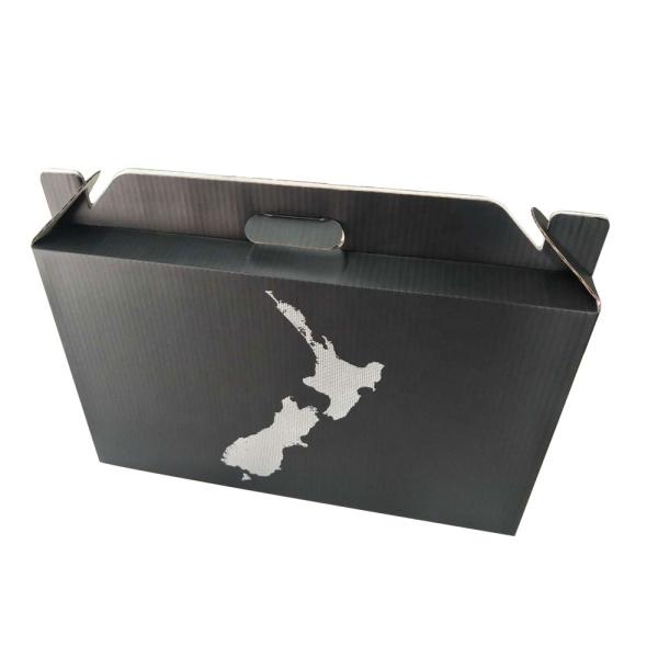 Waterproof Black Corrugated 12 Bottle Wine Gift Box