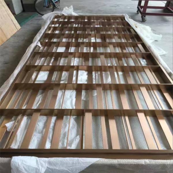 restaurant wall divider 3D decorative panel stainless steel screen