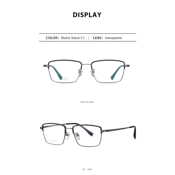 Ultra Light Mens Titanium Glasses Business Moderate Size OEM