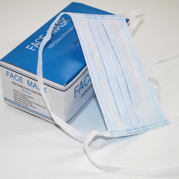 Disposable String tie-on on the back 3ply protective surgical non woven face mask tie on 3-ply face mask