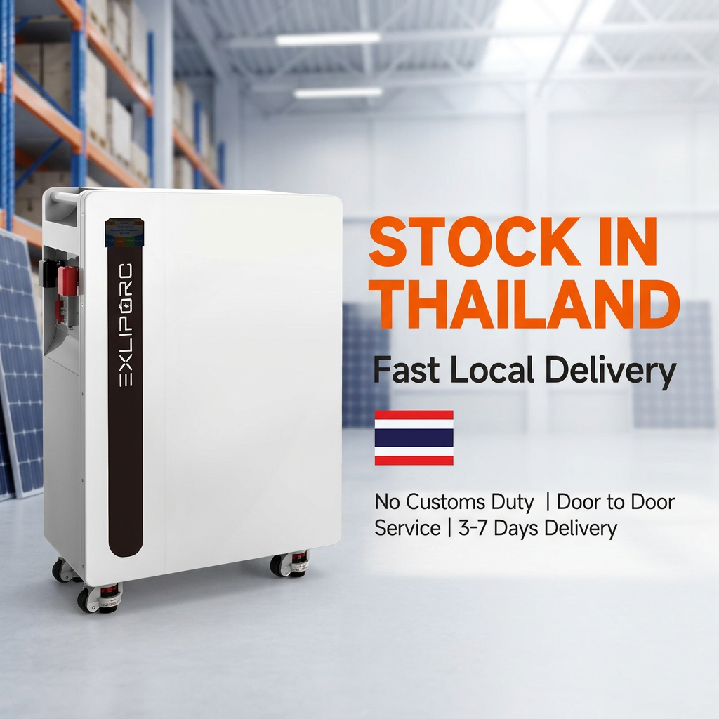 EXLIPORC 16.07kWh 314Ah High-Density LiFePO4 Home Battery with IP65 Waterproof Rating for Solar Energy Storage