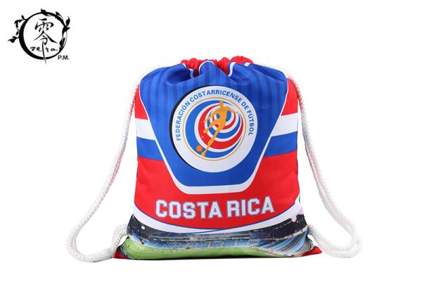 World Cup Cotton Rope Colored Drawstring Bags FIFA Polyester Large Size
