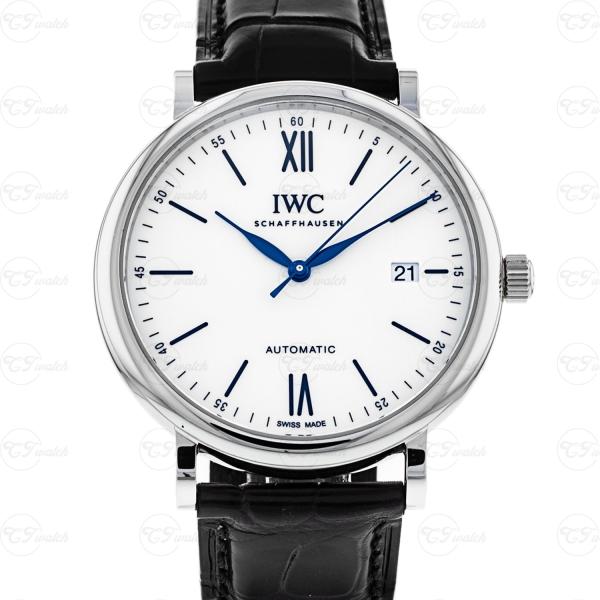 IWC Portofino IW356519 Super Clone 40mm Cadran Argenté Boîtier Or Rose Montre de Luxe