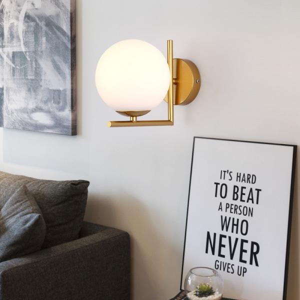 Modern Gold Wall Lamp Glass Ball Wall Saconces Indoor home wall mounted led lamps (WH-OR-17)