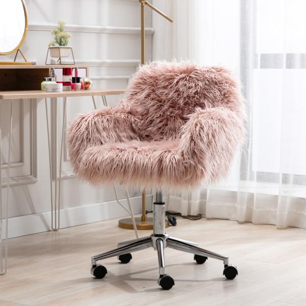 19.84lbs Faux Fur Adjustable  Office Chair