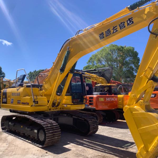 Used Komatsu PC200 Backhoe Excavator Second Hand Construction Machinery Water Cooling