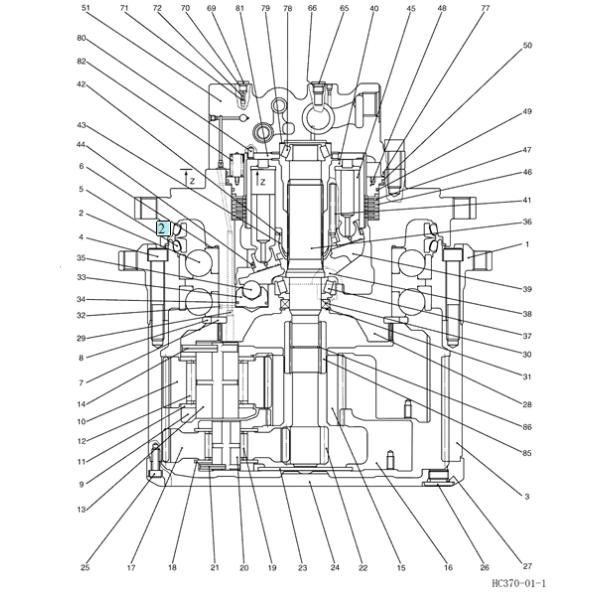 Мотор LC15V00023F1 LC15V00023F2 перемещения экскаватора KOBELCO SK350-8