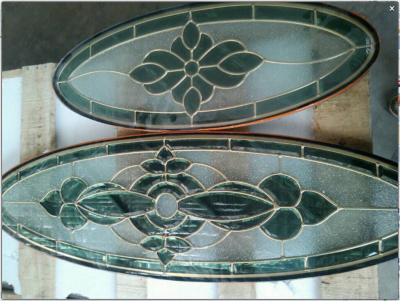 Decorativ oval verde manchou o vidro Leaded 2000MM para Windows 5MM