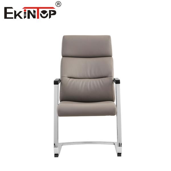 Versatile Leather Adjustable Height Office Chair With Chrome Metal Base