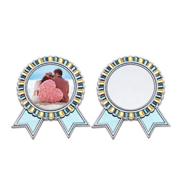 Custom Sublimation Round Metal Brooches Women DIY Pin Badge