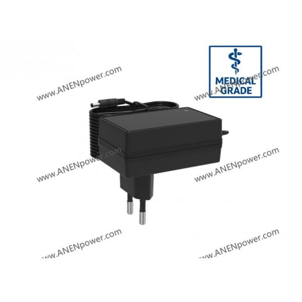 36W Medical AC Adapter, 12V 3A Output IEC 60601-1 2xMOPP for CPAP Machine