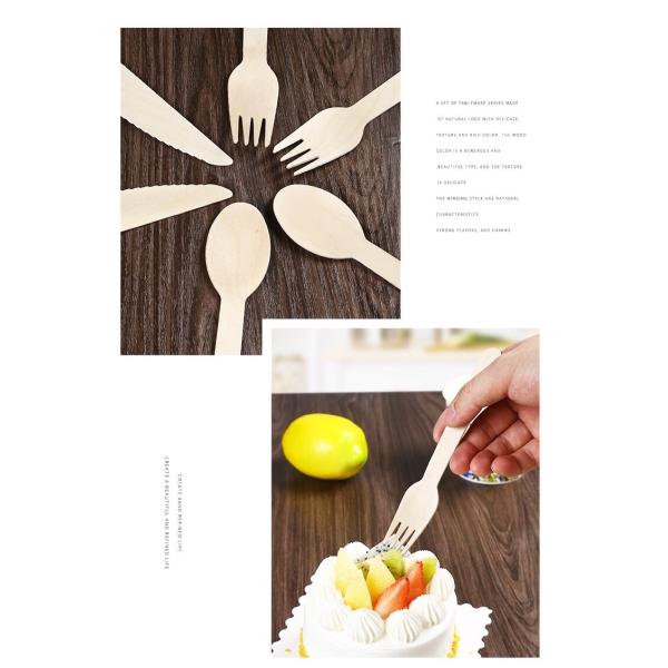 набор столового прибора 160mm устранимый деревянный, создал программу-оболочку органические бамбуковые утвари черпает вилку ложкой ножа
