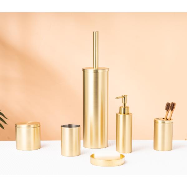 METALS MATERIAL Soap Foam Dispenser Toothbrush Holder Bathroom Accessories Set