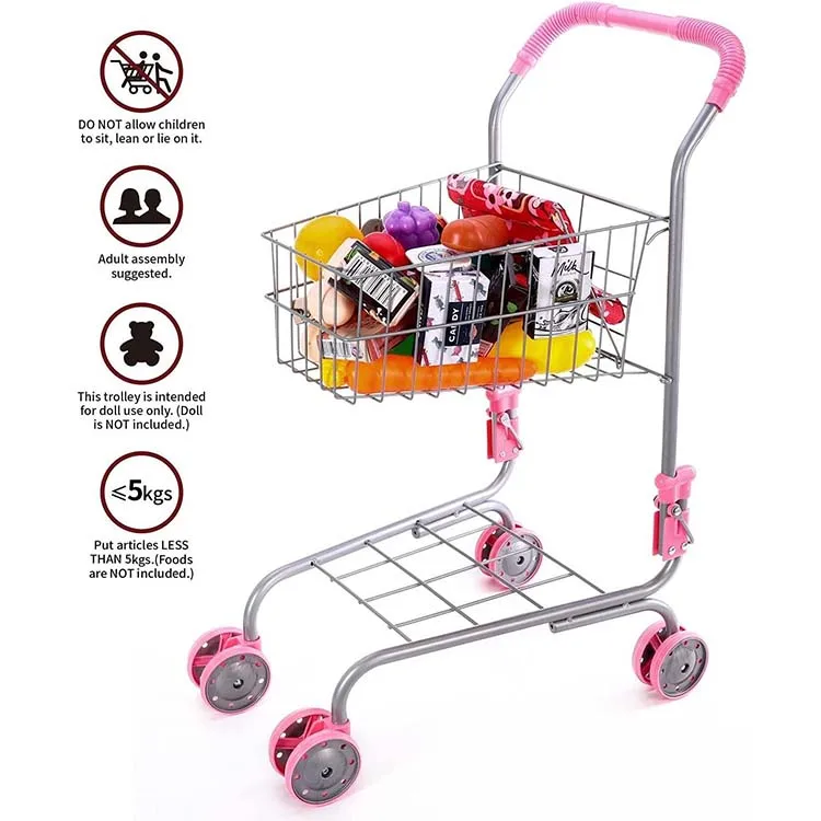 Фабрика настройки Супермаркет Торговая тележка Корзина для детей Торговая тележка