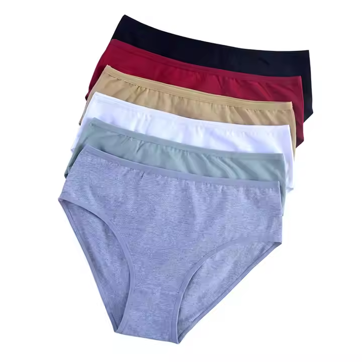 Custom Printed Breathable 100% Cotton Women's Underwear Mid-Rise Panties Custom Logo for Women