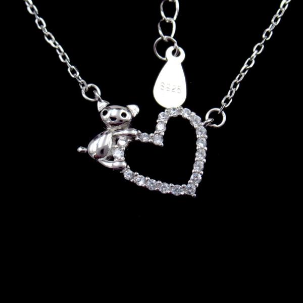 Cute New Jewellery Design 925 Silver White Gold Rabbit Shape Party Necklace